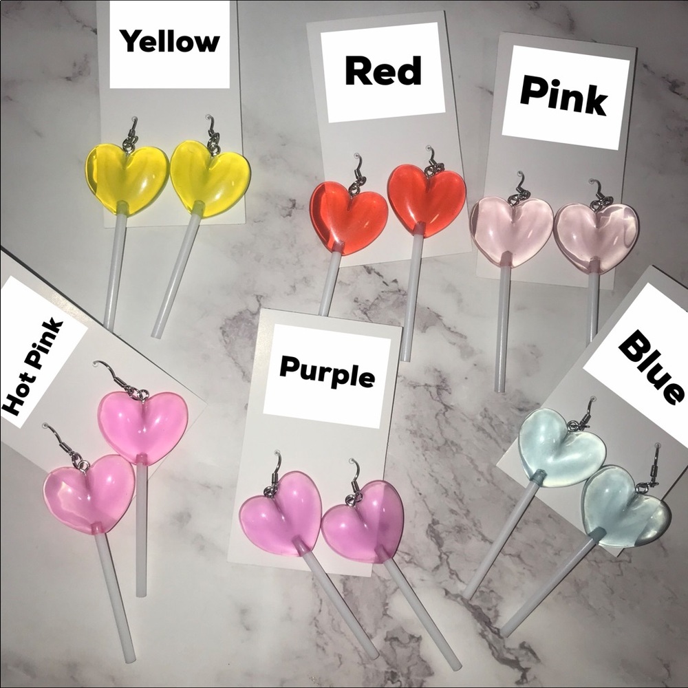 Heart Shape Lollipop Earrings